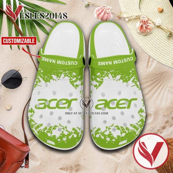 Acer Logo Crocs Clogs, Unique Footwear For Fans 1
