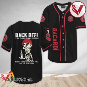 Achmed Back Off With Bacardi Rum Baseball Jersey, Perfect Gifts For Fans - Vesles2014S 2