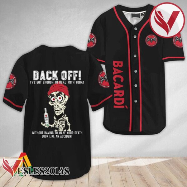 Achmed Back Off With Bacardi Rum Baseball Jersey, Perfect Gifts For Fans - Vesles2014S 2