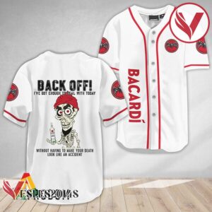 Achmed Back Off With Bacardi Rum Baseball Jersey, Perfect Gifts For Fans - Vesles2014S