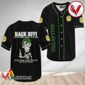 Achmed Back Off With Ballantine Baseball Jersey, Perfect Gifts For Fans - Vesles2014S 3