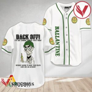 Achmed Back Off With Ballantine Baseball Jersey, Perfect Gifts For Fans - Vesles2014S