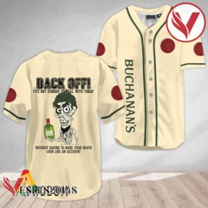 Achmed Back Off With Buchanan's Whisky Baseball Jersey, Perfect Gifts For Fans - Vesles2014S 2
