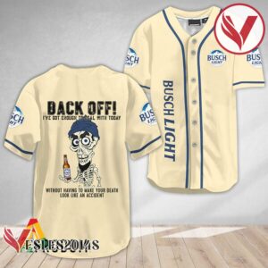 Achmed Back Off With Busch Light Baseball Jersey, Perfect Gifts For Fans - Vesles2014S 3