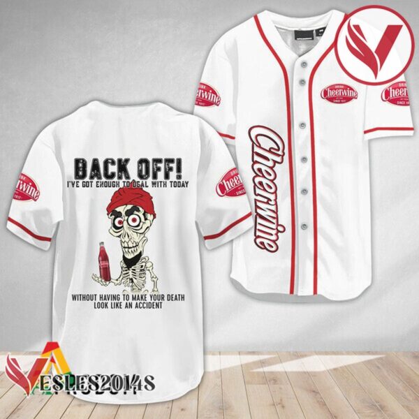 Achmed Back Off With Cheerwine Baseball Jersey, Perfect Gifts For Fans - Vesles2014S 2