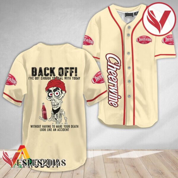 Achmed Back Off With Cheerwine Baseball Jersey, Perfect Gifts For Fans - Vesles2014S 3