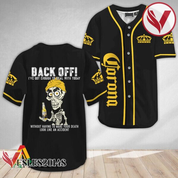 Achmed Back Off With Corona Extra Beer Baseball Jersey, Perfect Gifts For Fans - Vesles2014S 2
