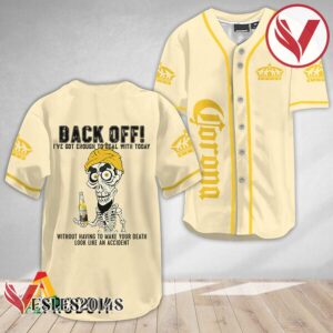 Achmed Back Off With Corona Extra Beer Baseball Jersey, Perfect Gifts For Fans - Vesles2014S 3