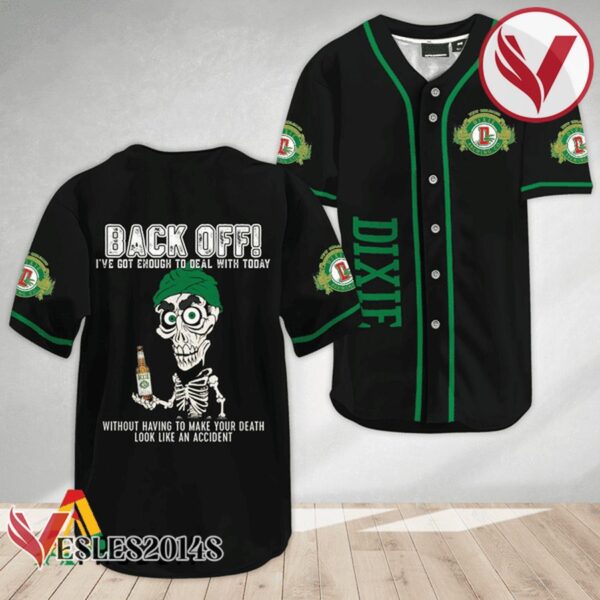 Achmed Back Off With Dixie Beer Baseball Jersey, Perfect Gifts For Fans - Vesles2014S 3
