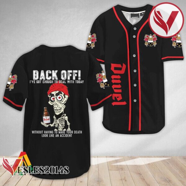 Achmed Back Off With Duvel Beer Baseball Jersey, Perfect Gifts For Fans - Vesles2014S 3