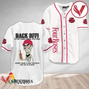 Achmed Back Off With Four Roses Bourbon Baseball Jersey, Perfect Gifts For Fans - Vesles2014S