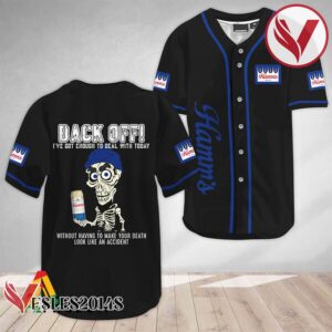 Achmed Back Off With Hamm's Beer Baseball Jersey, Perfect Gifts For Fans - Vesles2014S 2