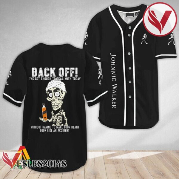 Achmed Back Off With Johnnie Walker Baseball Jersey, Perfect Gifts For Fans - Vesles2014S 3