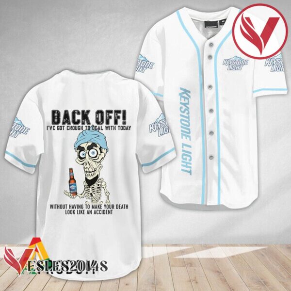 Achmed Back Off With Keystone Light Baseball Jersey, Perfect Gifts For Fans - Vesles2014S 2