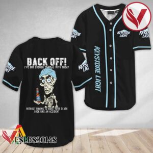 Achmed Back Off With Keystone Light Baseball Jersey, Perfect Gifts For Fans - Vesles2014S
