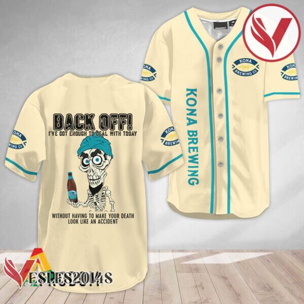 Achmed Back Off With Kona Beer Baseball Jersey, Perfect Gifts For Fans - Vesles2014S 2