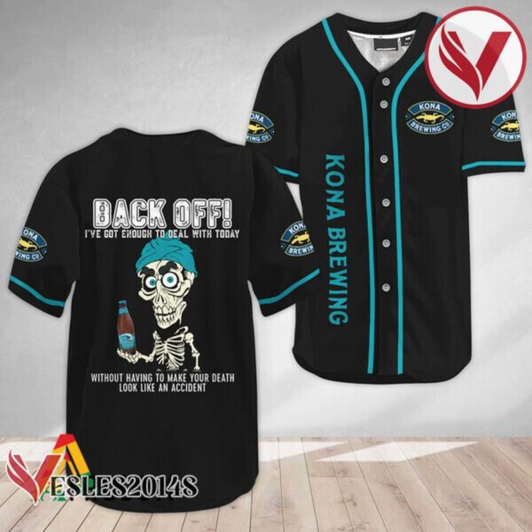 Achmed Back Off With Kona Beer Baseball Jersey, Perfect Gifts For Fans - Vesles2014S 3