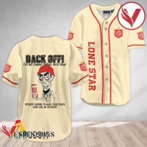Achmed Back Off With Lone Star Beer Baseball Jersey, Perfect Gifts For Fans - Vesles2014S 2