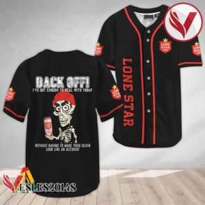 Achmed Back Off With Lone Star Beer Baseball Jersey, Perfect Gifts For Fans - Vesles2014S 3