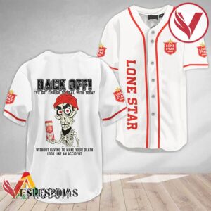 Achmed Back Off With Lone Star Beer Baseball Jersey, Perfect Gifts For Fans - Vesles2014S