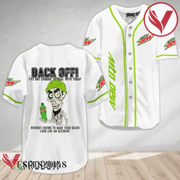 Achmed Back Off With Mountain Dew Baseball Jersey, Perfect Gifts For Fans - Vesles2014S 2