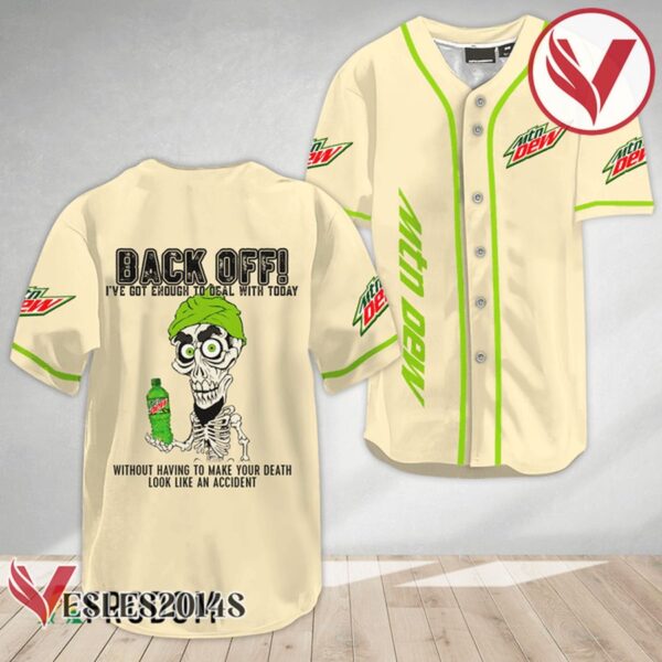Achmed Back Off With Mountain Dew Baseball Jersey, Perfect Gifts For Fans - Vesles2014S 3