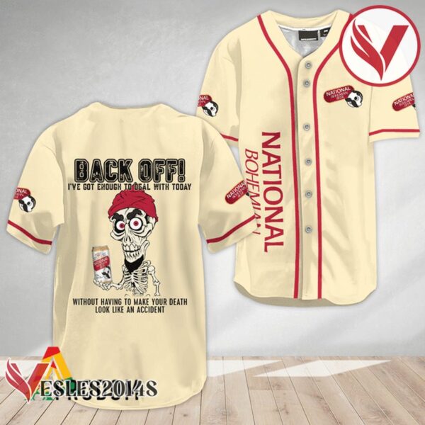 Achmed Back Off With National Bohemian Baseball Jersey, Perfect Gifts For Fans - Vesles2014S 2