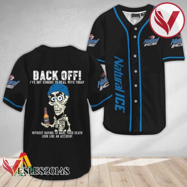 Achmed Back Off With Natural Ice Baseball Jersey, Perfect Gifts For Fans - Vesles2014S 2