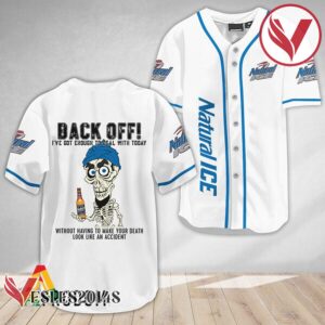 Achmed Back Off With Natural Ice Baseball Jersey, Perfect Gifts For Fans - Vesles2014S