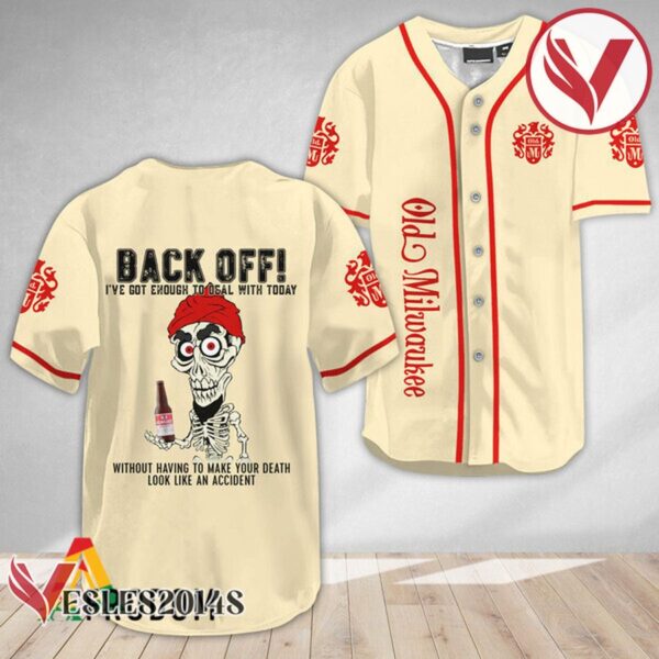 Achmed Back Off With Old Milwaukee Baseball Jersey, Perfect Gifts For Fans - Vesles2014S 2