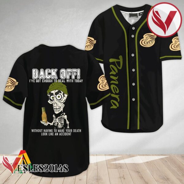 Achmed Back Off With Panera Bread Baseball Jersey, Perfect Gifts For Fans - Vesles2014S 3