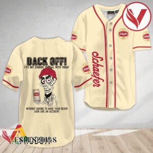 Achmed Back Off With Schaefer Beer Baseball Jersey, Perfect Gifts For Fans - Vesles2014S 2