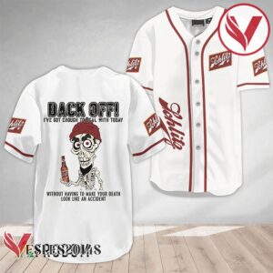 Achmed Back Off With Schlitz Beer Baseball Jersey, Perfect Gifts For Fans - Vesles2014S