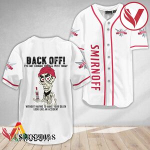 Achmed Back Off With Smirnoff Vodka Baseball Jersey, Perfect Gifts For Fans - Vesles2014S