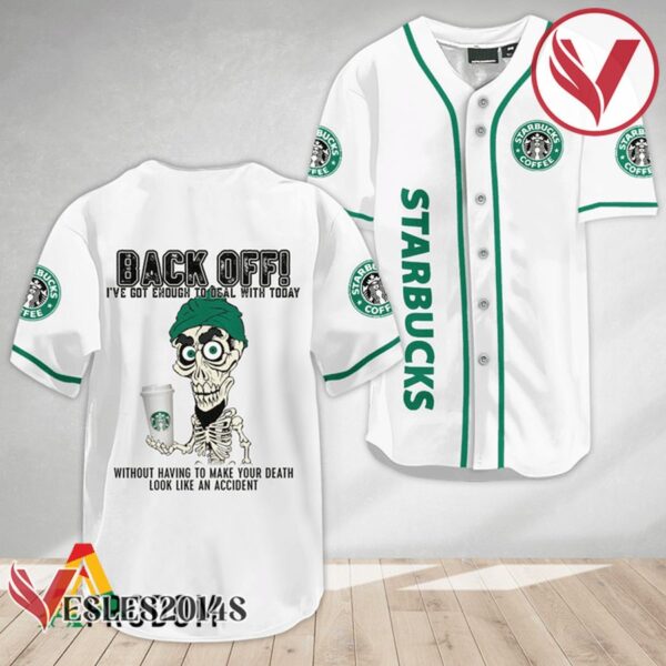 Achmed Back Off With Starbucks Baseball Jersey, Perfect Gifts For Fans - Vesles2014S 2