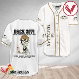 Achmed Back Off With The Macallan Whiskey Baseball Jersey, Perfect Gifts For Fans - Vesles2014S