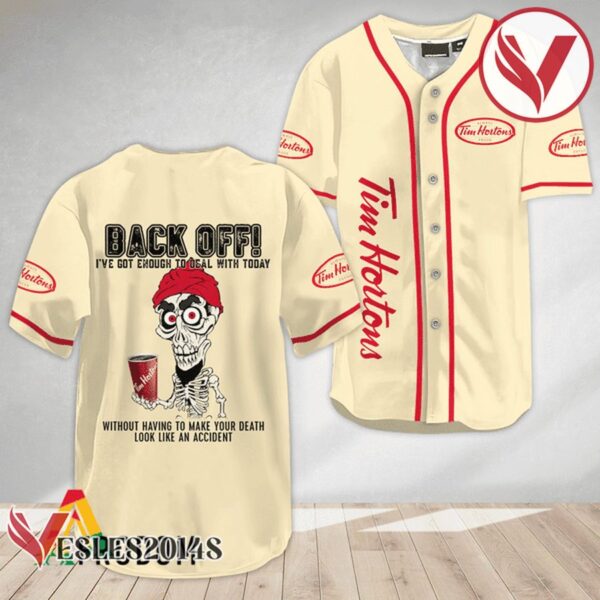 Achmed Back Off With Tim Hortons Baseball Jersey, Perfect Gifts For Fans - Vesles2014S 2