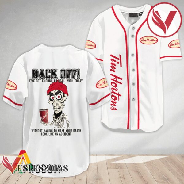 Achmed Back Off With Tim Hortons Baseball Jersey, Perfect Gifts For Fans - Vesles2014S