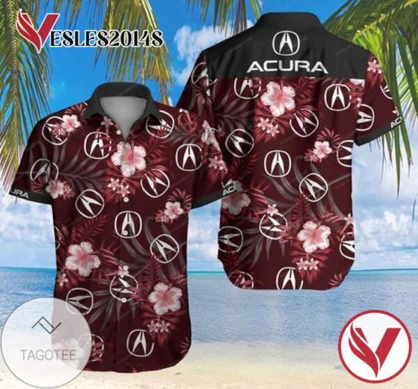 Acura Hawaiian Graphic Print Short Sleeve Hawaiian Casual Shirt Vesles2014S