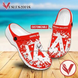 Adobe Logo Crocs Clogs, Unique Footwear For Fans