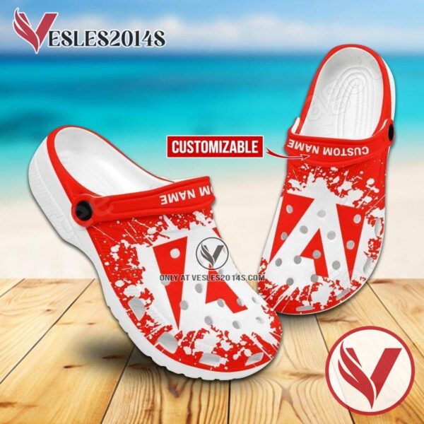 Adobe Logo Crocs Clogs, Unique Footwear For Fans
