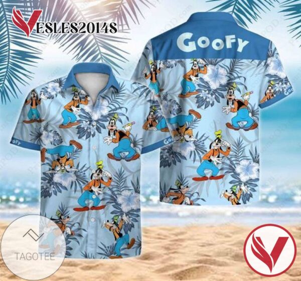 Adu A Goofy Movie Graphic Print Short Sleeve Hawaiian Casual Shirt Vesles2014S 1