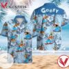 Adu A Goofy Movie Graphic Print Short Sleeve Hawaiian Casual Shirt Vesles2014S