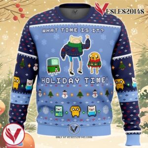 Adventure Time Christmas Time Ugly Christmas Sweater, Unique Christmas Gift For Fans - Vesles2014S