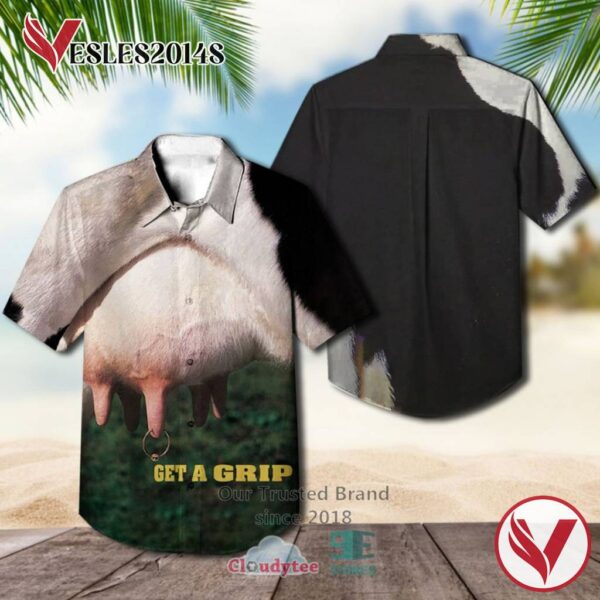 Aerosmith Band Get a Grip Album Cover Hawaiian Shirt, Best Gift For Music Lovers Vesles2014S