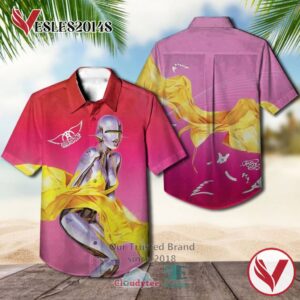 Aerosmith Band Just Push Play Album Cover Hawaiian Shirt, Best Gift For Music Lovers Vesles2014S