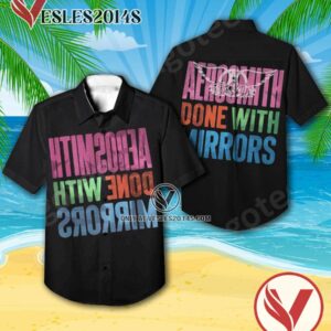 Aerosmith Done With Mirrors Album Cover Hawaiian Shirt, Unique Gifts For Music Lovers - Vesles2014S