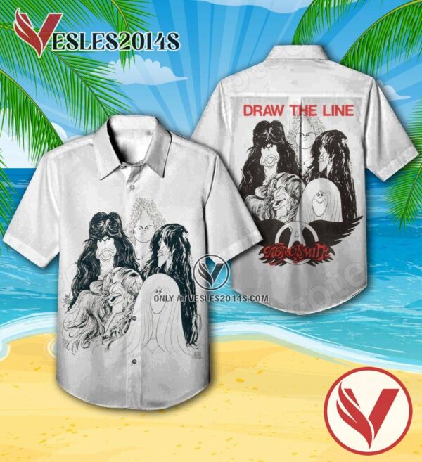 Aerosmith Draw The Line Album Cover Hawaiian Shirt, Unique Gifts For Music Lovers - Vesles2014S