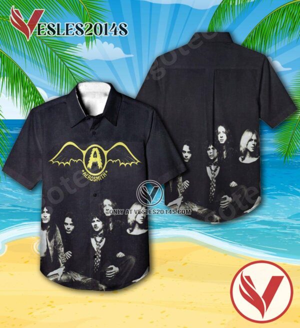 Aerosmith Get Your Wings Album Cover Hawaiian Shirt, Unique Gifts For Music Lovers - Vesles2014S