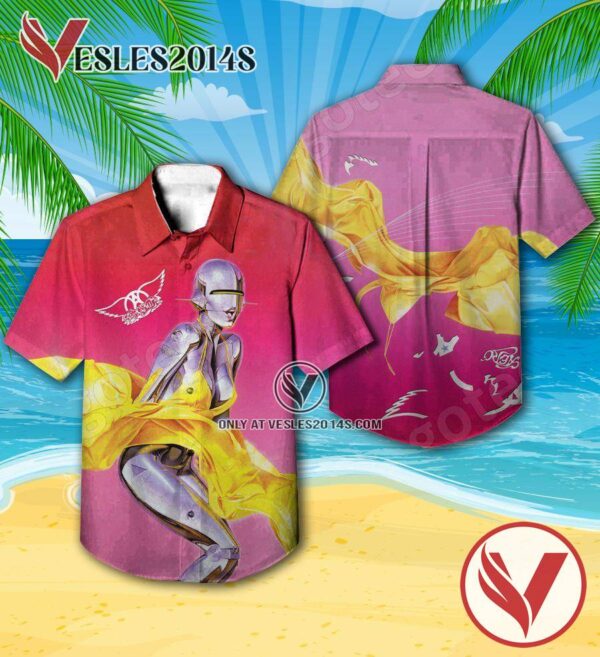 Aerosmith Just Push Play Album Cover Hawaiian Shirt, Unique Gifts For Music Lovers - Vesles2014S